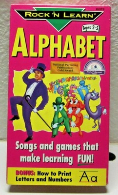 VHS ROCK 'N Learn  Alphabet VHS Rare Educational video tape ages 25