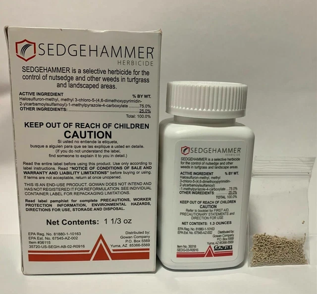 SEDGEHAMMER HERBICIDE 0.9G Packet, for 1000 sqft, Same as Prosedge FREE