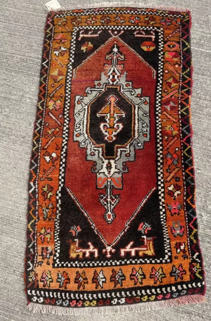 Tapis ancien 110x60cm Malatya Turc Tappeto Alfombra Teppich Rugs Carpet Teppe