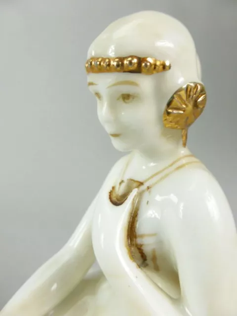 Jolie statuette en porcelaine de style Art Deco Or figurine porzellanfigur 199
