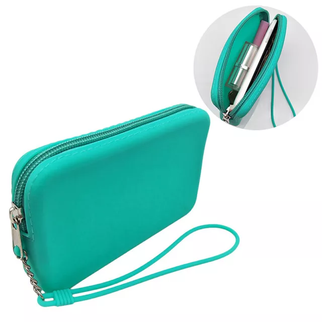 Portable Square Cosmetic Bag Waterproof Silicone Storage Bag Makeup Brush Holder