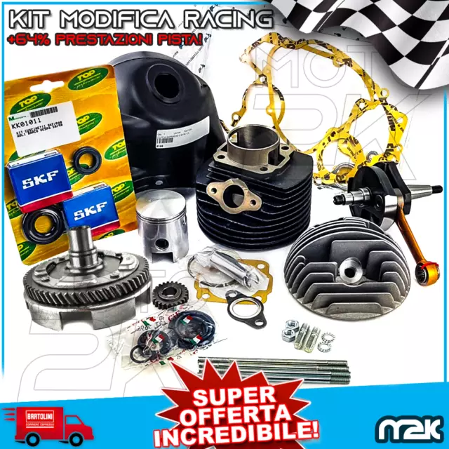 KIT MODIFICA PIAGGIO APE VESPA CONO 20 DR 130cc ALBERO MOTORE ANTICIPATO CAMPANA