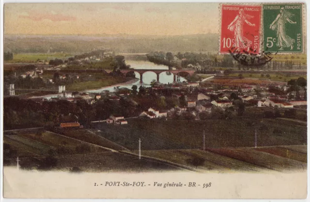 CPA -33-  PORT-Ste-FOY -  Vue générale.