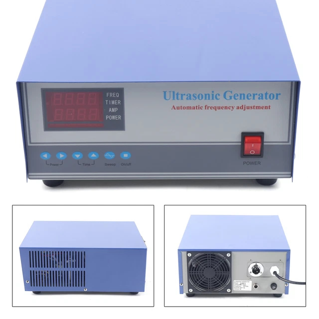 Ultrasonic Generator Transducer Driver Digital Display w/2*Plug Adjustable 1200W