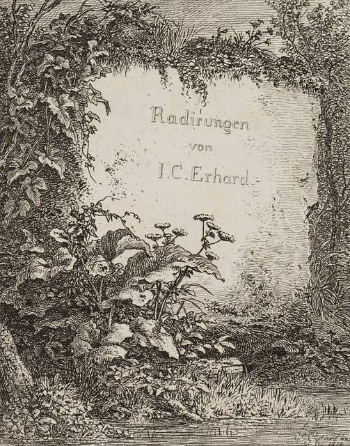 J. ERHARD (1795-1822), title vignette with the large stone, 1814, wheel.