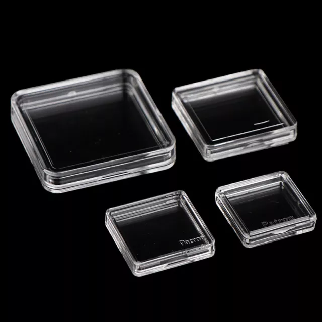 10PCS Square Clear Protector Containers Case For Token Board Game Holder Boxe Sp