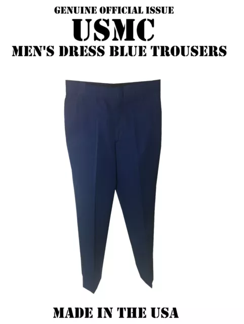 Usmc Issue Men’s Dress Blue Uniform Trousers Pants Us Military Marine Corps Dscp