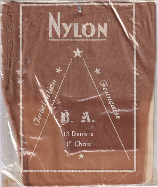 Bas Nylon Couture VD 15 Deniers Beige – Taille 4 – Fully Fashioned – Fabriqués En France