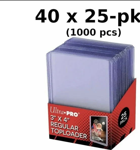 25 Ultra PRO Regular 35pt Toploaders + 100 SLEEVES Toploader Top Loader  Loaders - The Card & Trinket