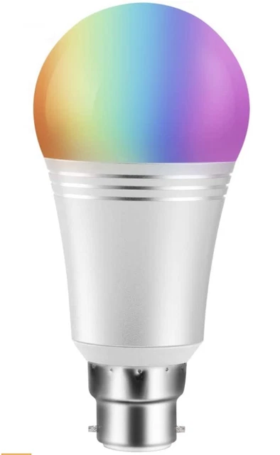 Wifi Smart Bulb Colour Dimmable LED Light B22 Bayonet 60W Equivalent Bulb,2 Pack