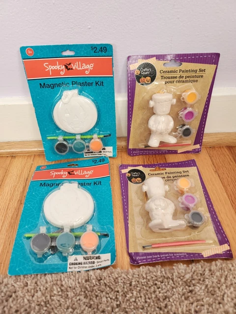 4 kits de pintura de cerámica/yeso para Halloween