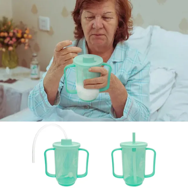 Adult Sippy Cups for Elderly Patient Healthcare Spill-Proof Feeding Beaker Cup 2