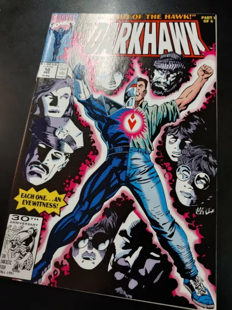 ⭐️ DARKHAWK #10 (direct) (vol 1) (1991 MARVEL Comics) VF Book 3