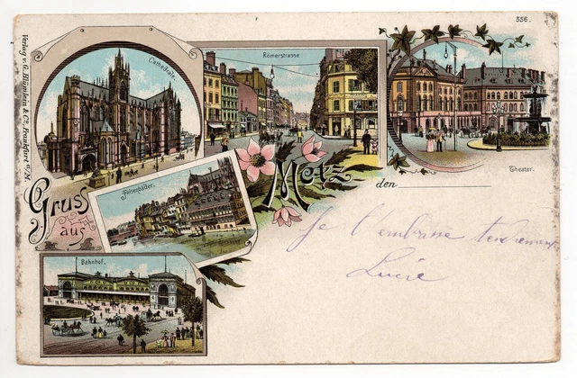 METZ moselle CPA 57 GRUSS Aus metz Souvenir Metz 5 vues gare porte des allemands