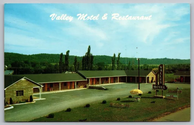 Sweetwater Tennessee Valley Motel & Restaurant Aerial View Chrome Postcard