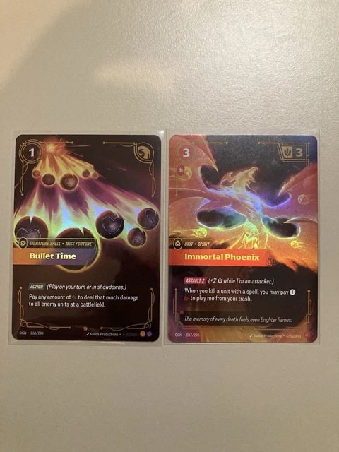RIFTBOUND LEAGUE OF Legends TCG Bullet Time And Immortal Phoenix £20.02 ...