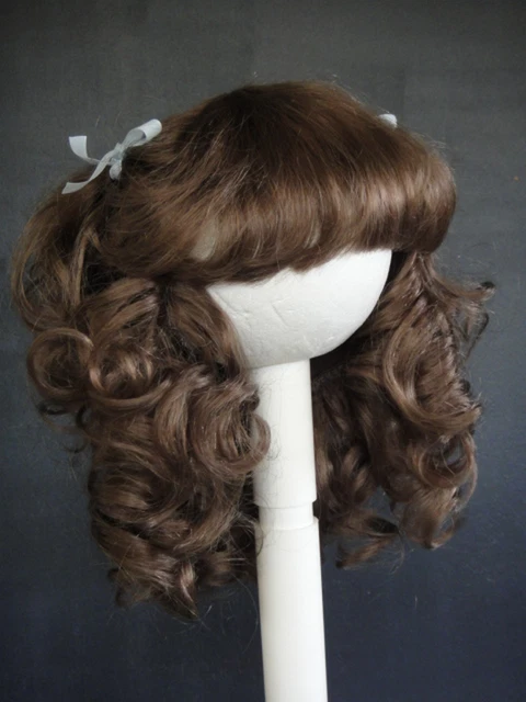 PERRUQUE en MOHAIR pour POUPEE ancienne -DOLL WIG -T1 (18 cm) Made in France eBa