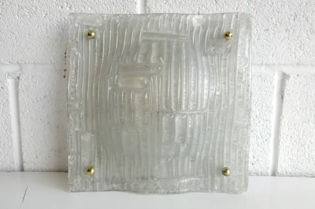Large Vintage 1970s Retro Glass Wall Light Mid Century Modern Modernist