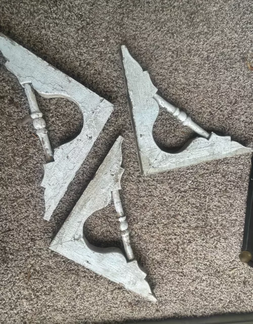 Antique 3 Wood Corbels Porch Brackets Shabby Chic Vintage Victorian Gingerbread