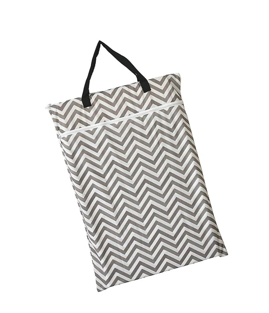 Large Hanging Wet/Dry Cloth Diaper Pail Bag for Reusable Diapers or Laundry (...