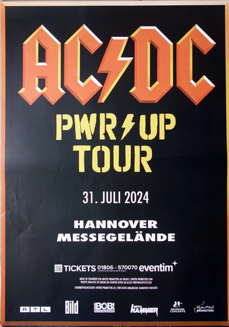 AC/DC - ACDC - 2024 - Live in Concert - Power Up Tour - Poster ...