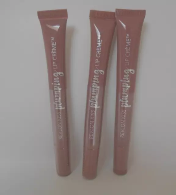 REVLON - Kiss Plumping Lip Creme  (Lot of 3)  525 Barely Blush