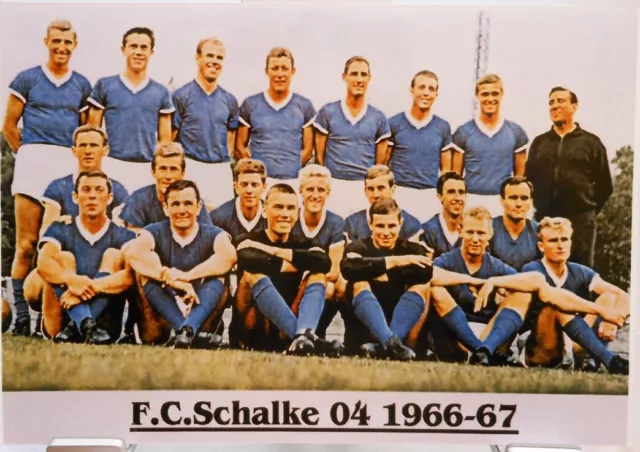 FC Schalke 04 + Die Mannschaft + Saison 1966/67 + Hochglanzfoto 18,8x12,7 cm #09
