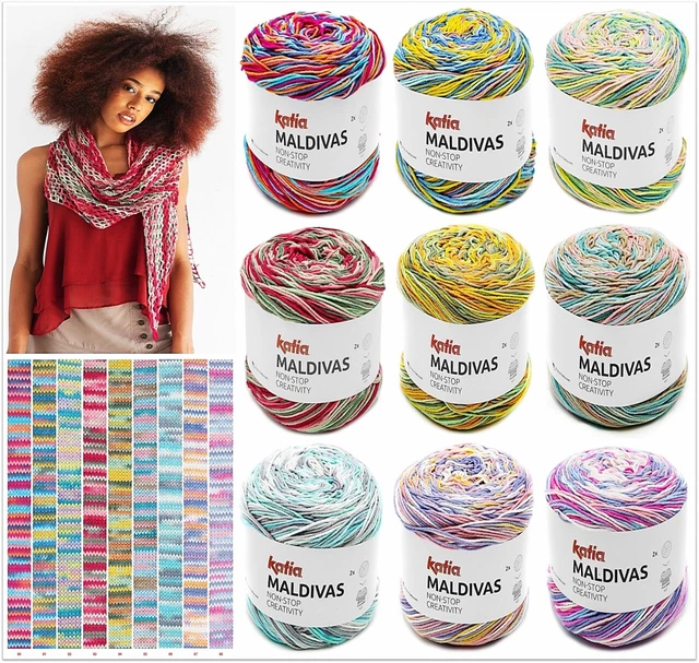 150g Katia Maldivas Bobbel Wolle Garn zum Stricken Häkeln GP 73,00 €/1kg