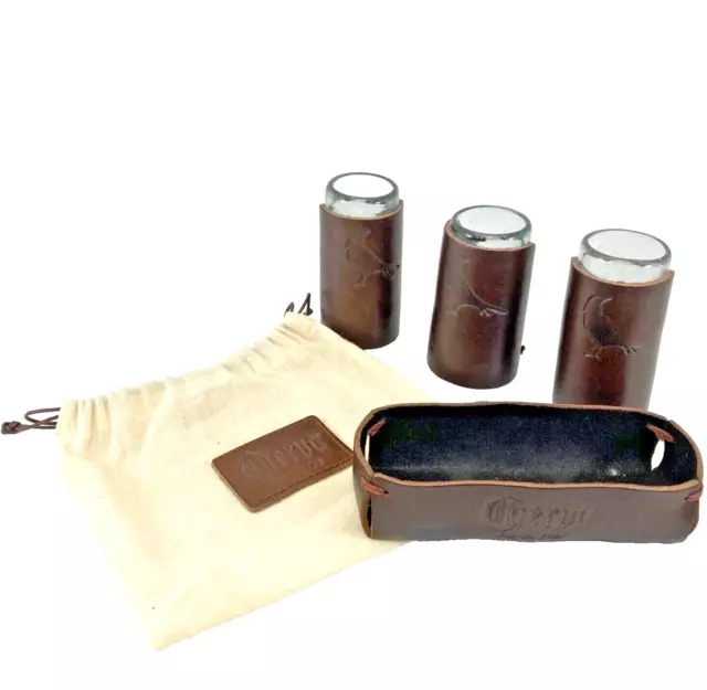 Jose Cuervo Leather Wrapped Tequila Shot Glasses