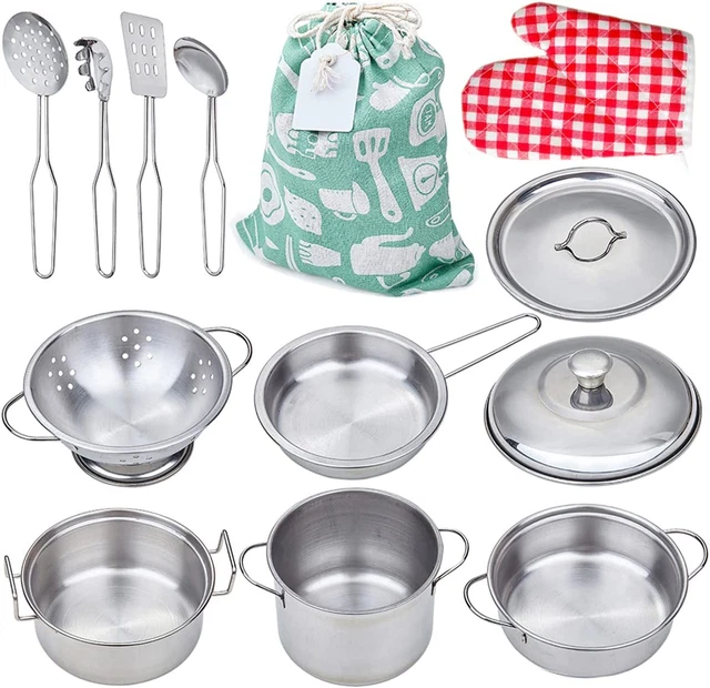 Play Pots and Pans Toys for Kids, Kitchen Playset Pretend Play Toys - Pretend Co Play Pots and Pans Toys for Kids, Kitchen Playset Pretend Play Toys - Pretend Co