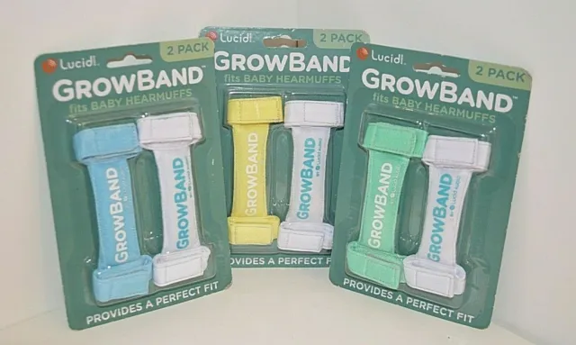 U PICK Lucid Audio GROW Bands fits Baby Hear MUFFS 0-4 yrs Washable Blue GREEN