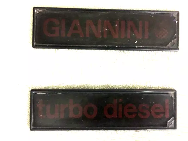 Set Scritte Giannini Turbo Diesel X Fiat Regata O Ritmo Molto Rara