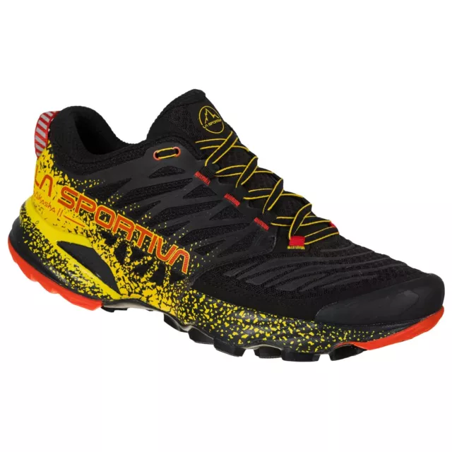 La Sportiva Akasha II trail running trainers black yellow