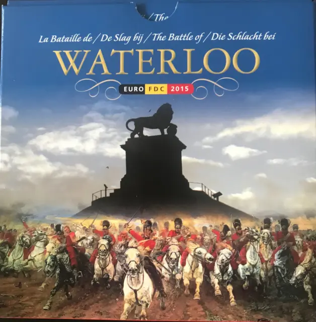 Kursmünzensatz (KMS)  Belgien - 2015:  200 Jahre Schlacht von Waterloo