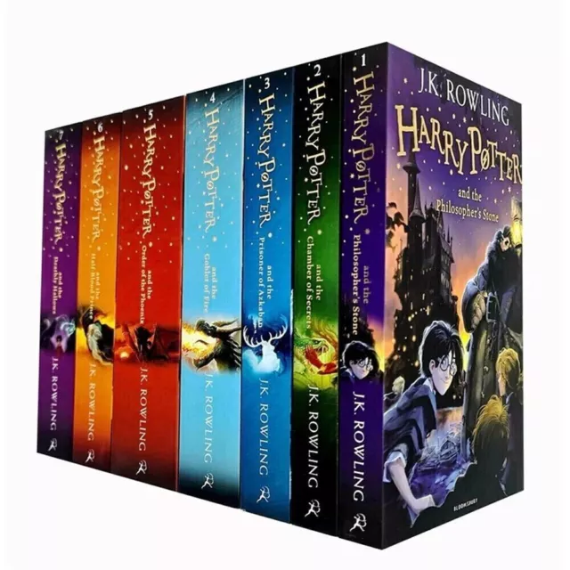 Collezione completa di cofanetti per bambini di Harry Potter con 7 libri di...