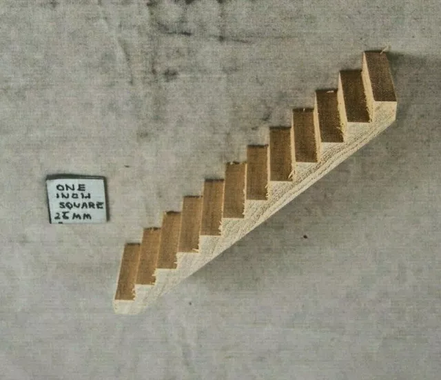 Half Scale 1/24 -  STAIRS  fits 5" ceilings  - dollhouse miniature USA