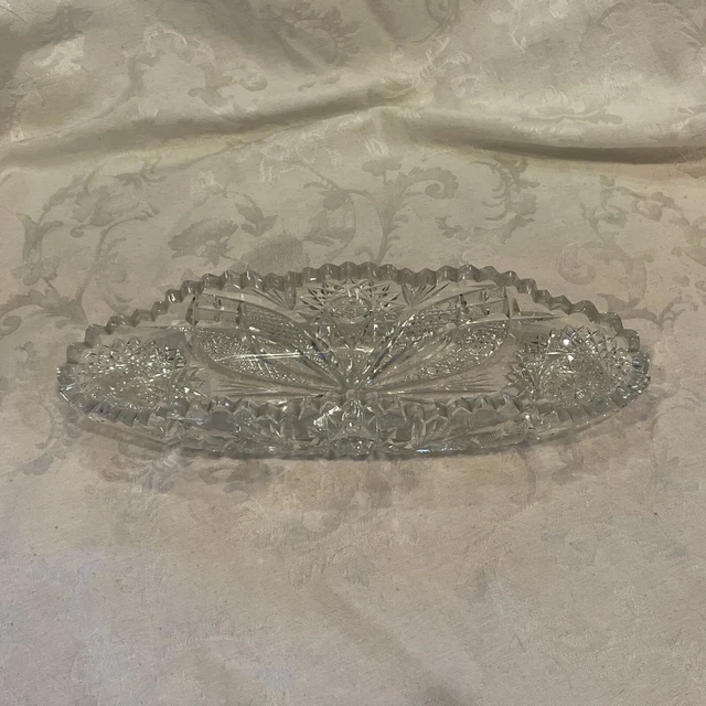 Antique American Brilliant ABP cut crystal Tassel brunswick Fine Diamond Panels