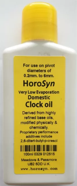 HoroSyn very low evaporation lubricant Domestic Clock Oil 100ml