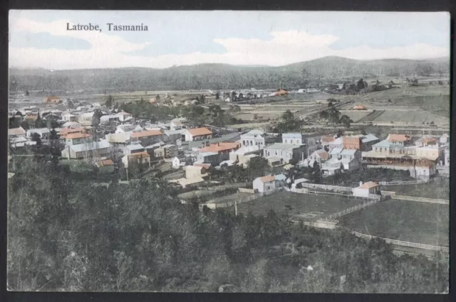 Panoramic View of LATROBE, Tasmania. c1920s Vintage RP Postcard. Free UK p&p
