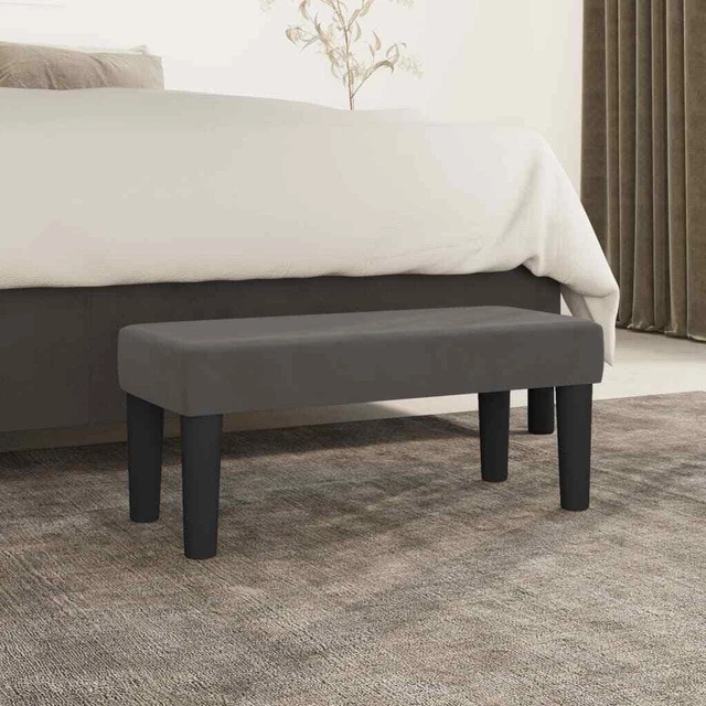 Vidaxl Panca Grigio Scuro 70x30x30 cm in Velluto