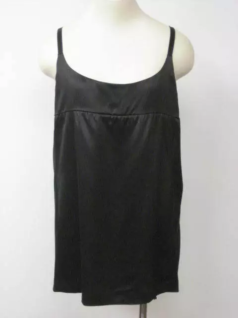 EILEEN FISHER BLACK Silk Crepe Back Satin Cami Tunic Top L Large NWT $198  $75.00 - PicClick