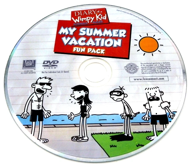 DIARY OF A Wimpy Kid Rodrick Rules My Summer Vacation Fun Pack DVD 2011 ...