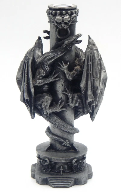 Vintage 1988 Dragon Pewter WUI Summit Collection 9.5" Candlestick