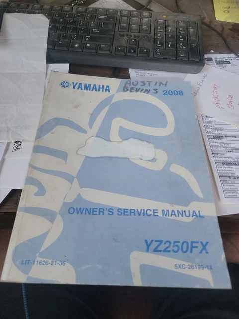 Yamaha YZ250 F FX 2008 4-Stroke Repair Workshop Service Manual LIT-11626-21-36