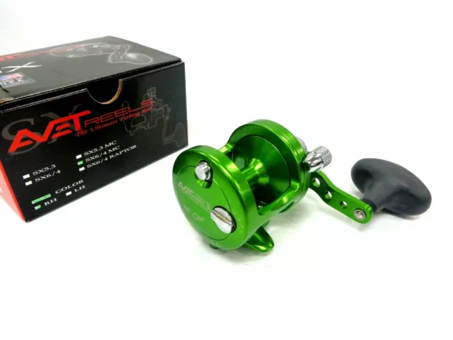 AVET SX6/4 MC Cast Two-Speed Lever Drag Casting Reel SX6/4MC Right Hand  GREEN $279.99 - PicClick