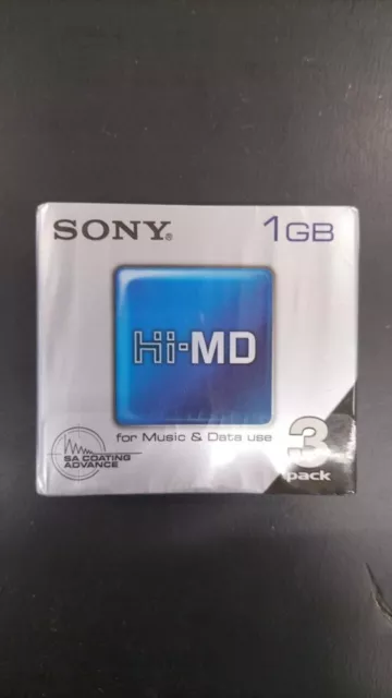 SONY Hi-MD 1GB Recordable Mini Disc 3 Packs Set 3HMD1GA Unused From Japan