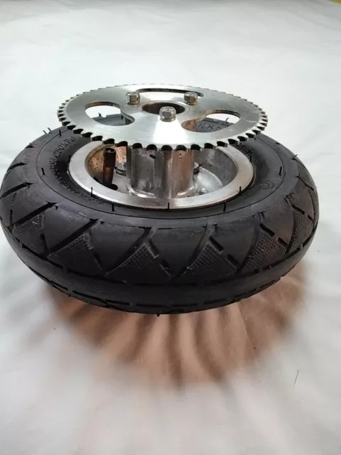 Used Razor E275 Scooter Rear Wheel Assembly (V36+) chain drive tire tube 200x50