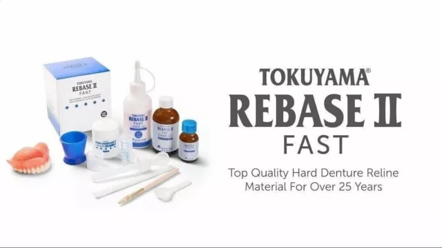 TOKUYAMA REBASE II Fast Dental Chairside Hard Denture Reline Material Free Ship 2