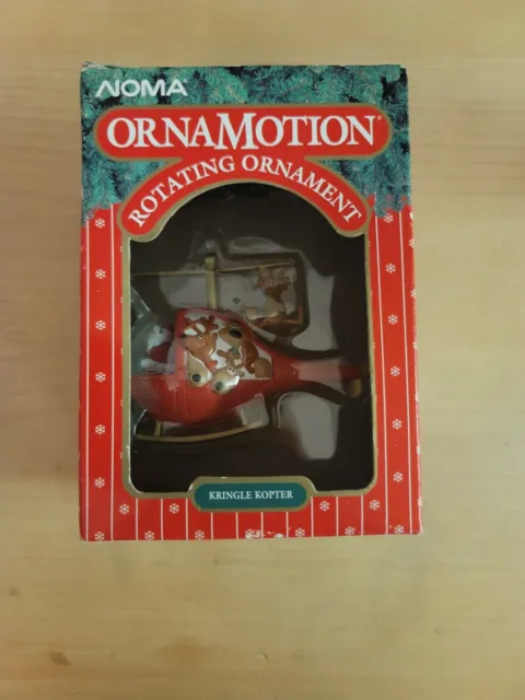 Noma OrnaMotion Rotating Ornament Kringle Kopter Christmas Tree Santa 1989