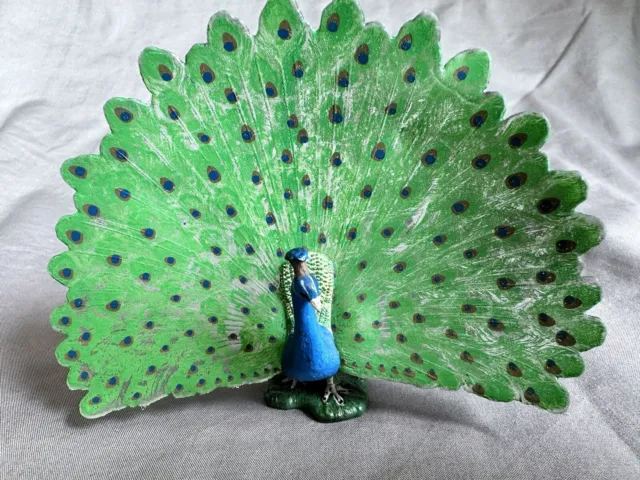 Schleich 13728 Retired Male Peacock - Figure Farm Life Exotic Bird